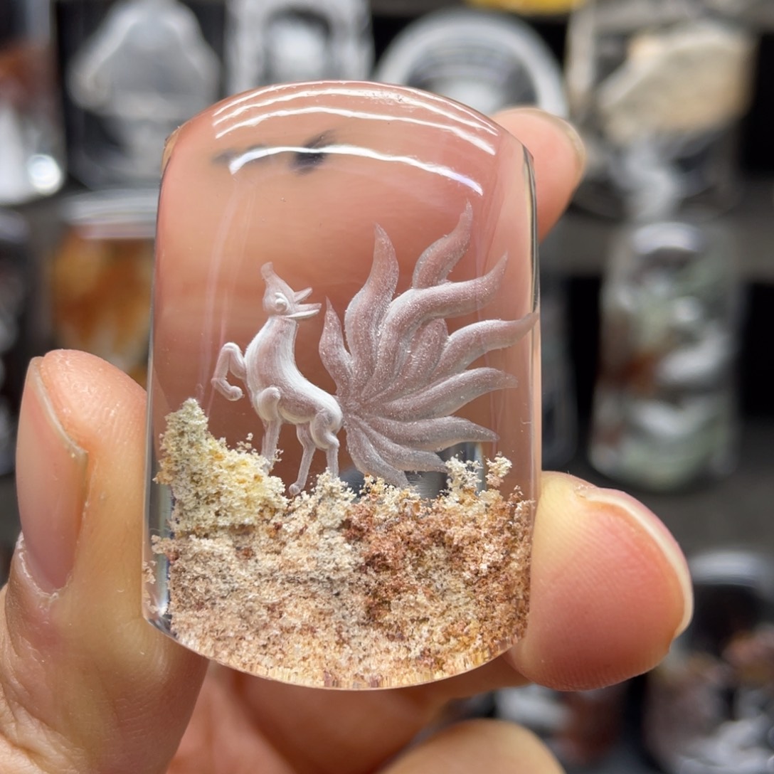 吊坠未镶嵌水晶九尾狐