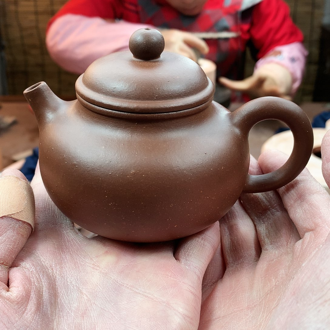 紫砂茶壶容天 紫泥230cc 周宜君