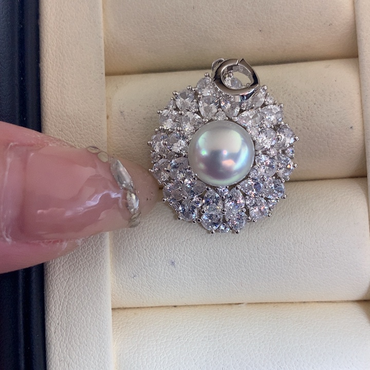 颈饰银S925镶嵌海水珍珠