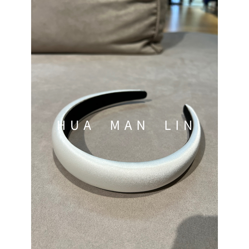 【花滿林】白色净版桑蚕丝头夹0117