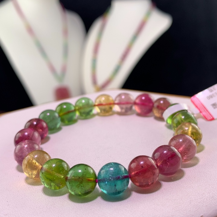 双色碧玺手链未镶嵌