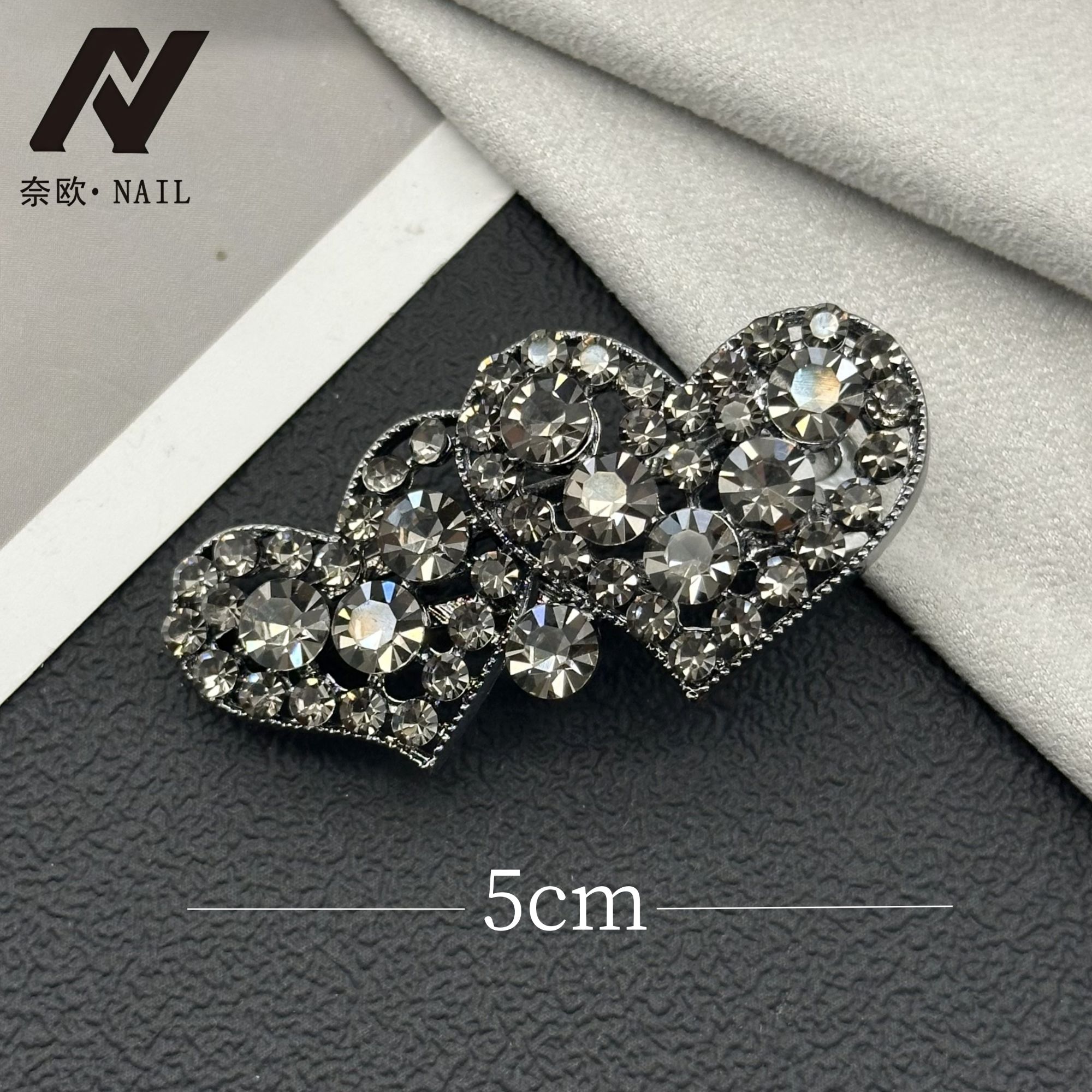 【NAIL·奈欧】设计师系列6057双心鸭嘴夹侧边夹简约时尚