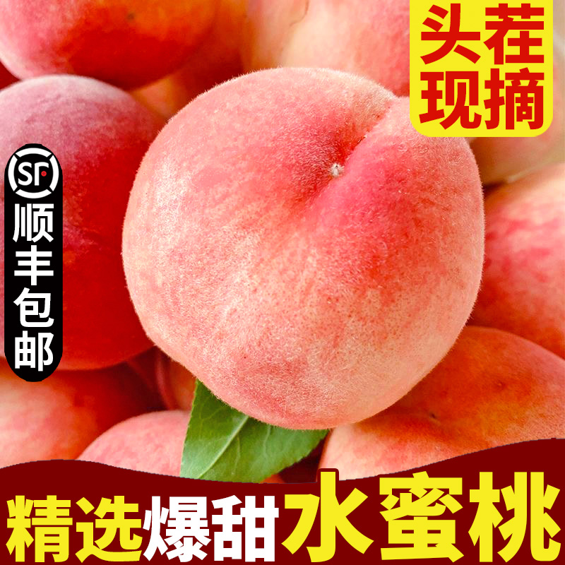 【顺丰包邮】山西水蜜桃新鲜脆桃鲜甜多汁桃子水果现摘当季整箱包邮