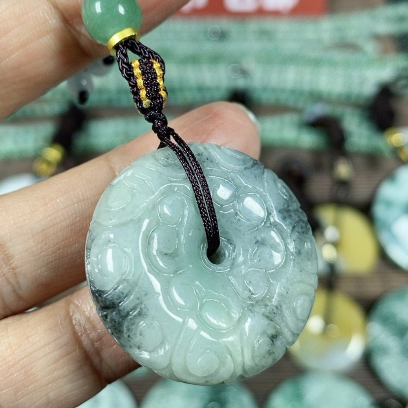 【闪购商品】翡翠颈饰未镶嵌玉吊坠翡翠玉算盘扣