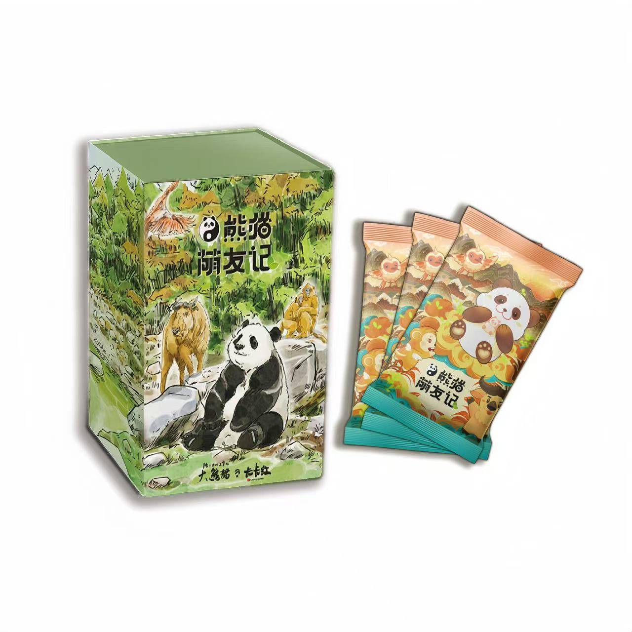 新人福福熊猫萌友记卡牌盲盒