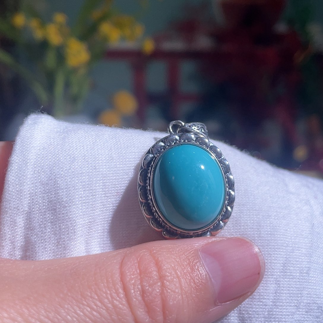 绿松石配饰银S925镶嵌