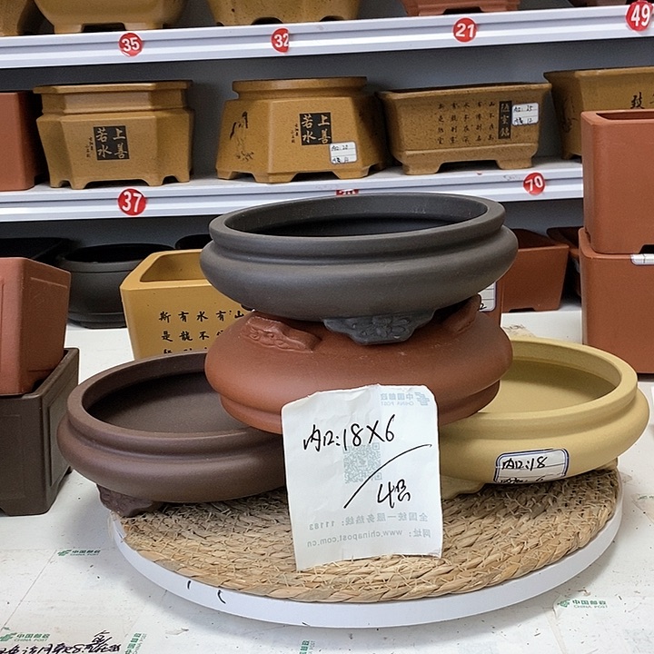 紫砂花盆今天下午