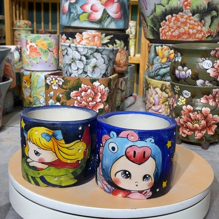 红陶景德镇艺术手绘作品