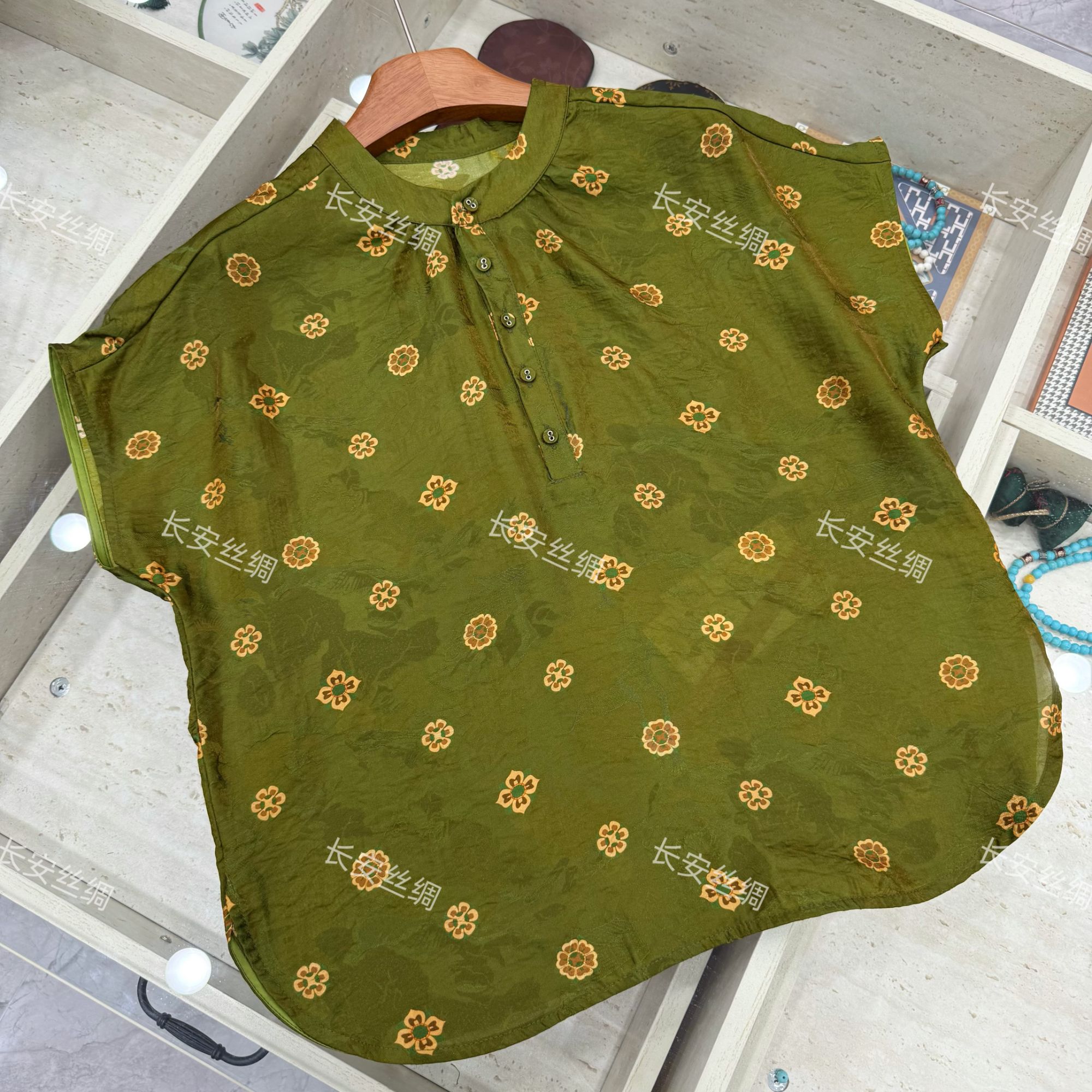 新中式国风洋气显瘦提花百搭上衣FY5080601