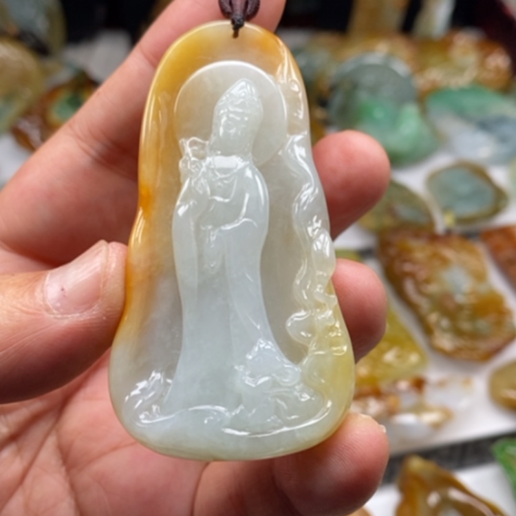 【闪购商品】翡翠颈饰未镶嵌缅甸翡翠A货吊坠