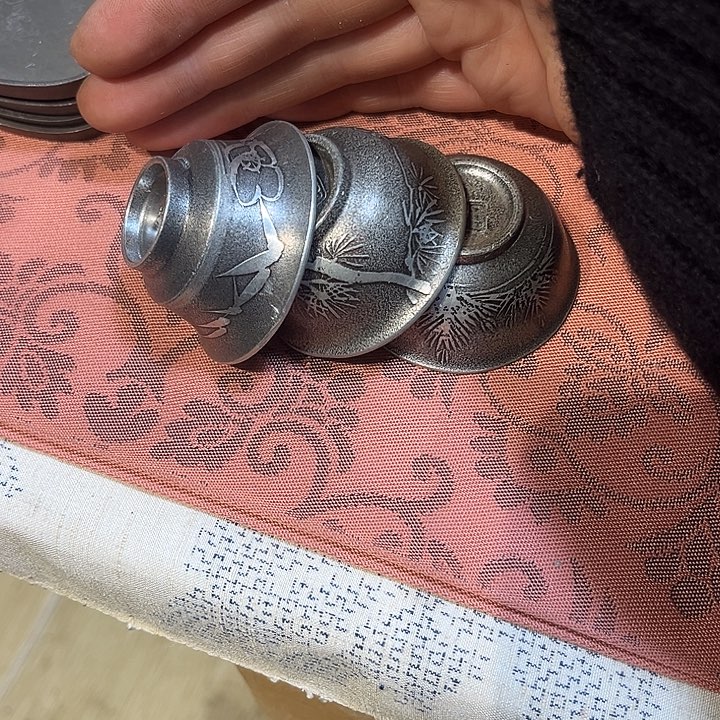 老***梁锡中古工艺品摆件