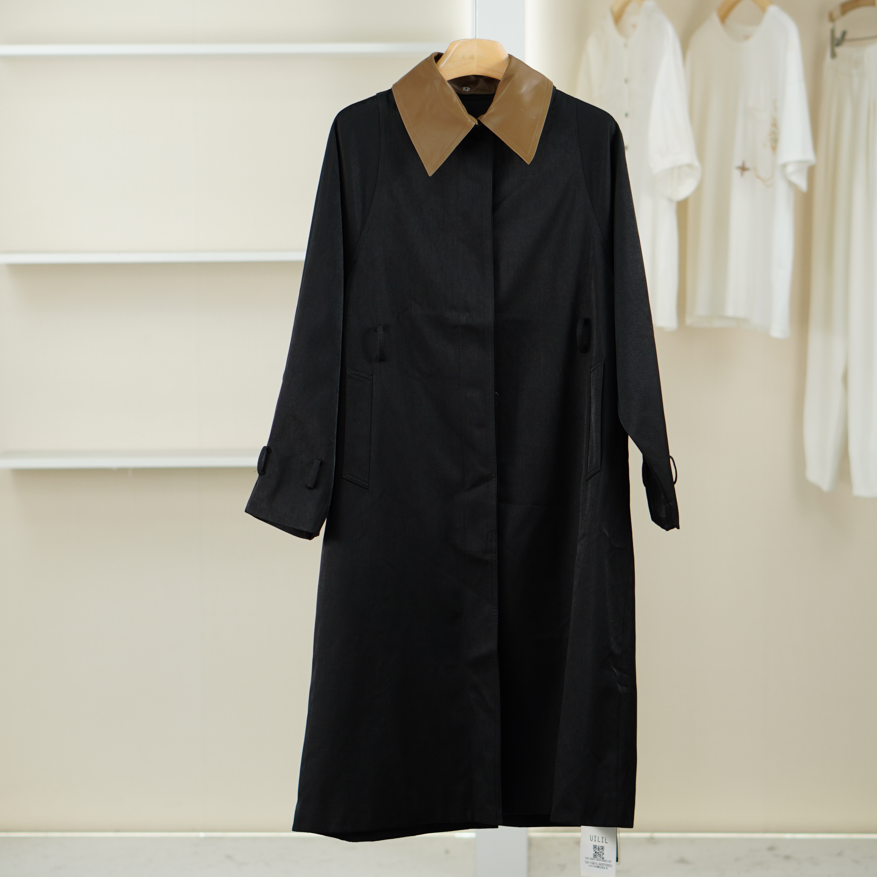 麦迪尚品【遥】51015182 春秋时尚气质长款风衣外套品牌女装