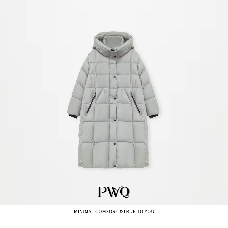 【北欧极简】90绒高领长袖暗扣长款外套CR-25120431-DY