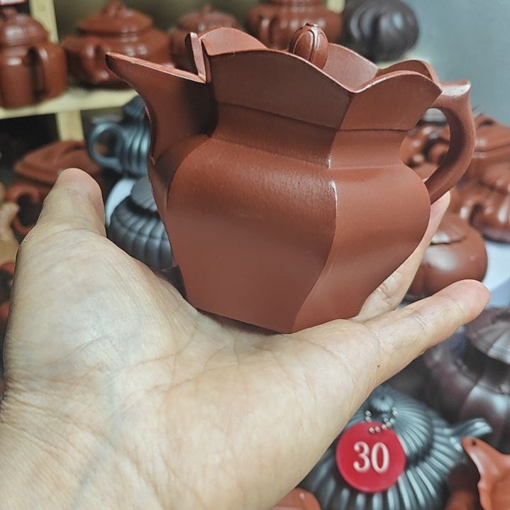 宜兴紫砂壶筋纹器半手工制作赵庄朱泥容量一佰七十CC