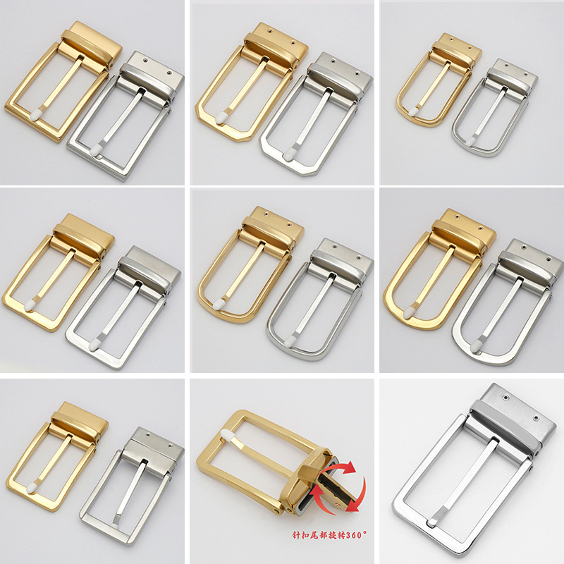 3.3宽不锈钢扣头品质男士百搭钢针扣尾部旋转扣头现货