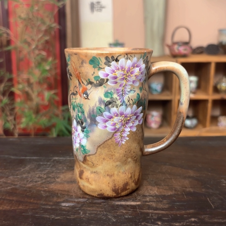 柴烧纯手工手绘陶瓷