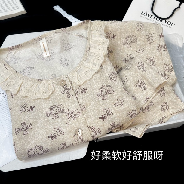 云朵棉夏季薄款孕妇月子服哺乳睡衣长袖家居服产后喂奶舒适产妇