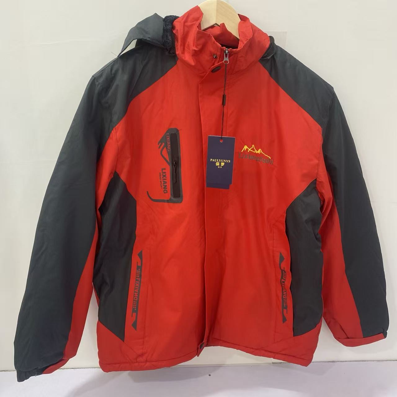 防水时尚棉服加绒宽松型加厚连帽保暖不起球棉衣男L033