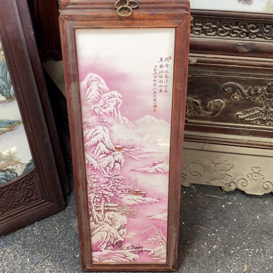 瓷55*21 景德镇瓷板画柴窑烧制