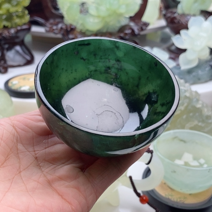 岫玉四大名玉茶杯100c c未镶嵌