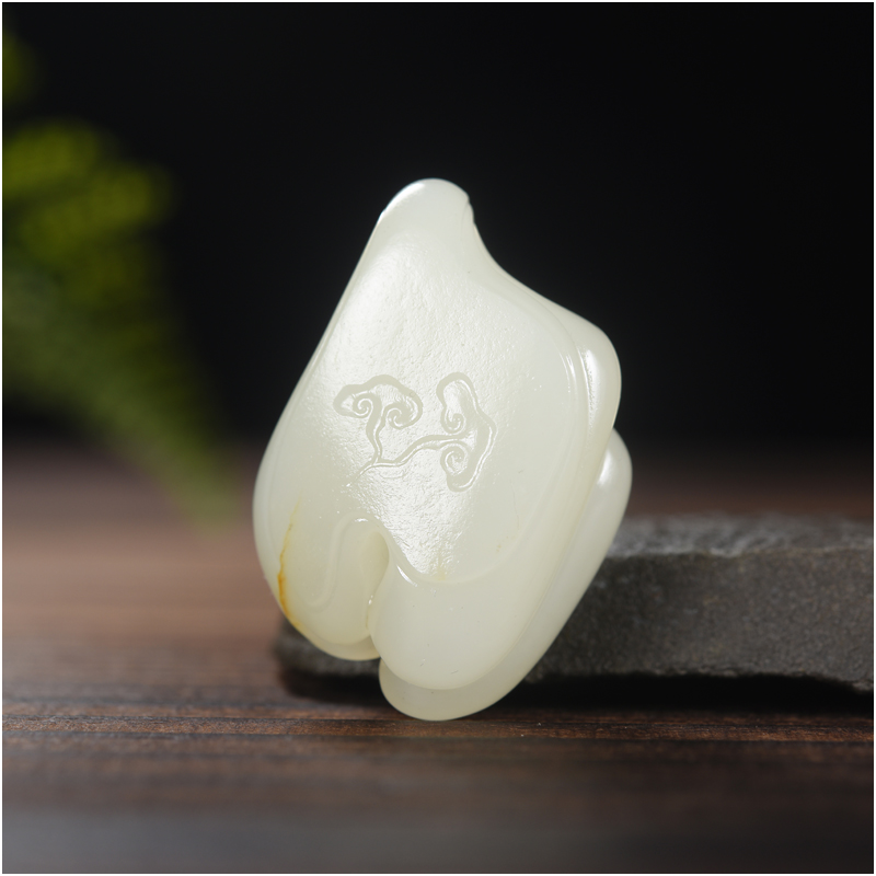 玉石缘【古件22g】新疆和田玉白玉籽料精品男女款挂件吊坠