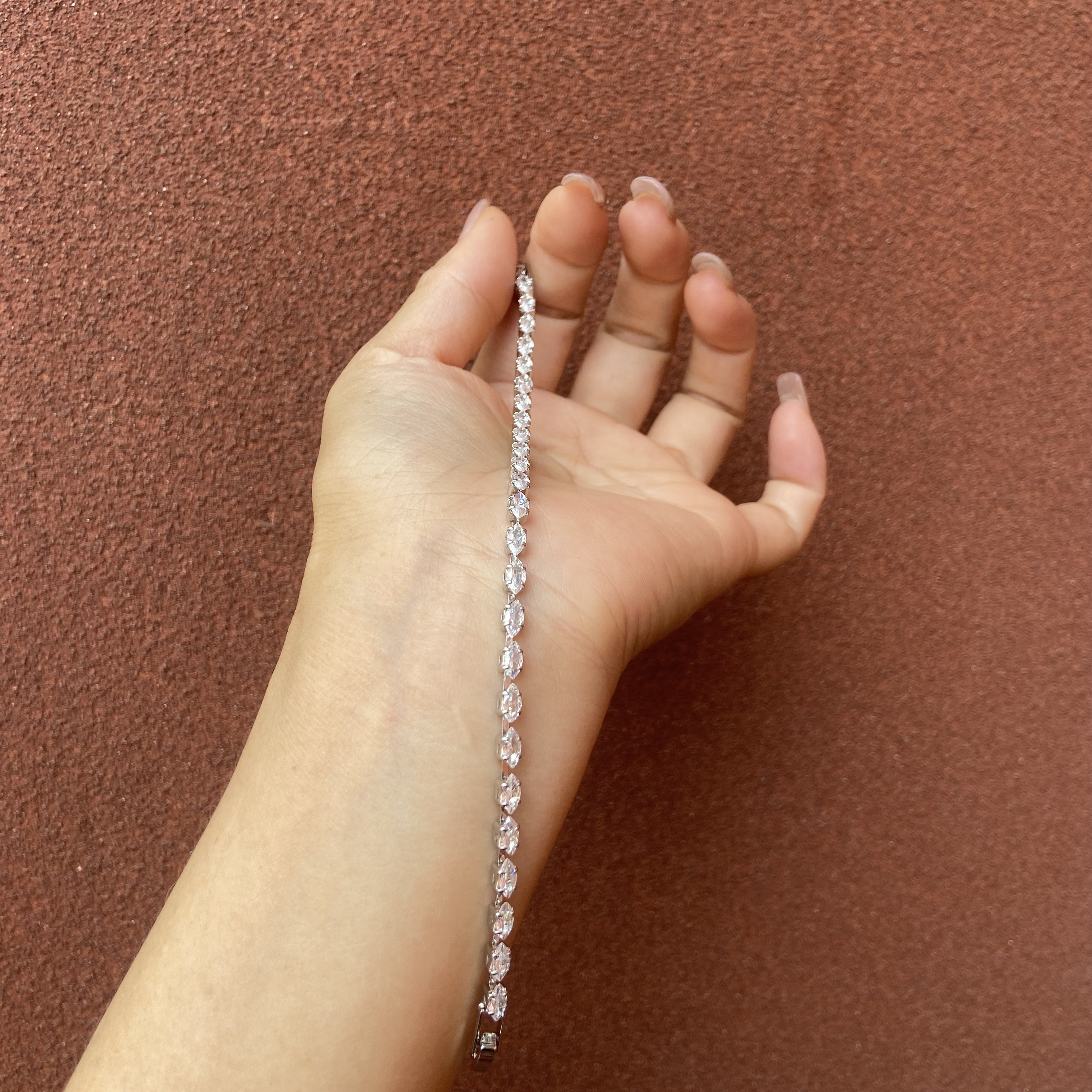 足银手链 705-重工镶嵌手链