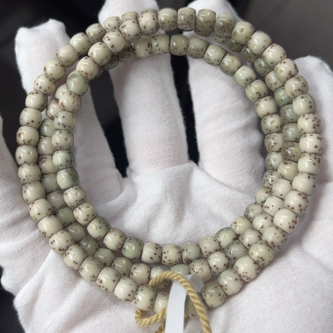 星月菩提吊坠6/5鼓珠青花绿背半壁