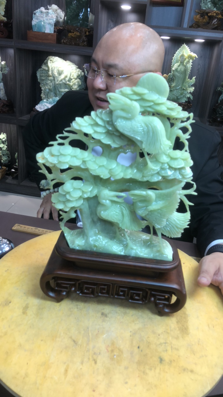 蛇纹石玉（覆膜）摆件原创作品