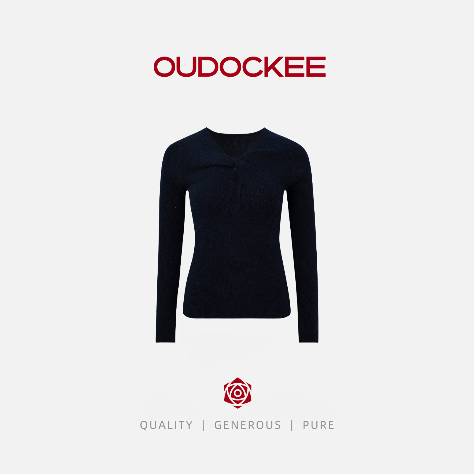 OUDOCKEE 鸥鸥【兔毛】天鹅 韩系时髦个性打底衫修身长袖 MACX864T