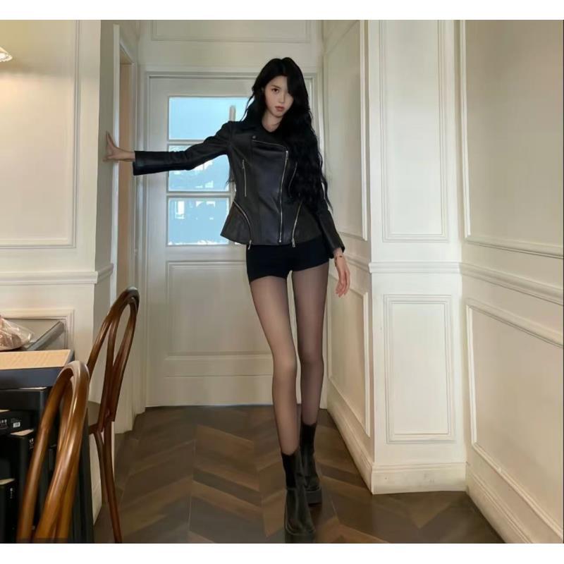 【马姐专享】单层一体2025年水光黑透肤高腰厚款女打底裤显瘦提臀