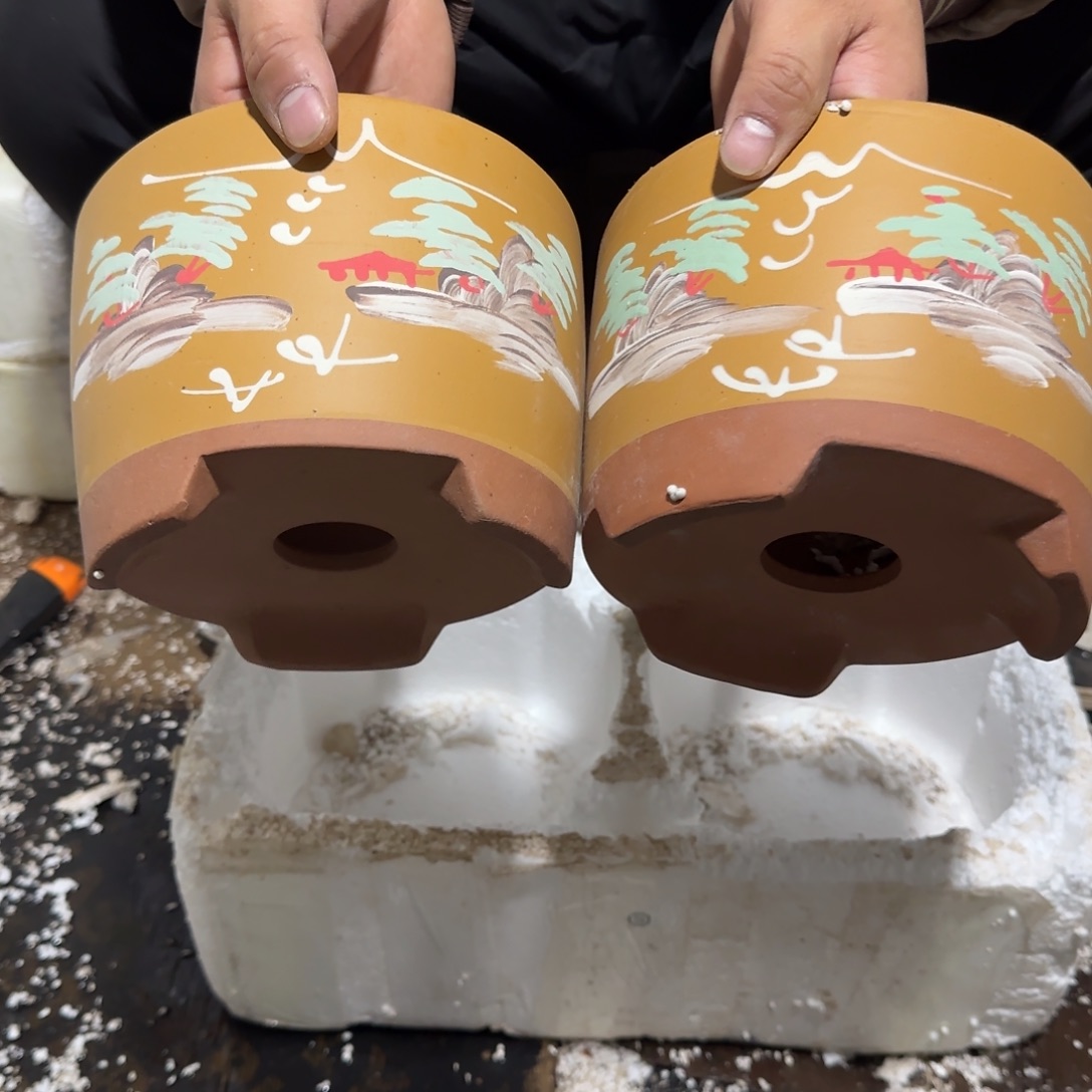 紫砂花盆瑕疵和瑕疵