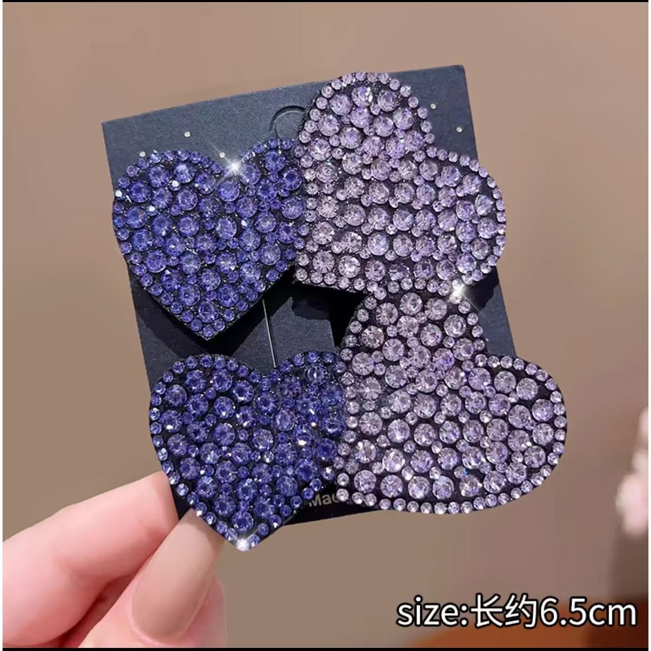 精致满钻爱心发夹侧边刘海夹女新款碎发神器顶夹夹子头饰1570