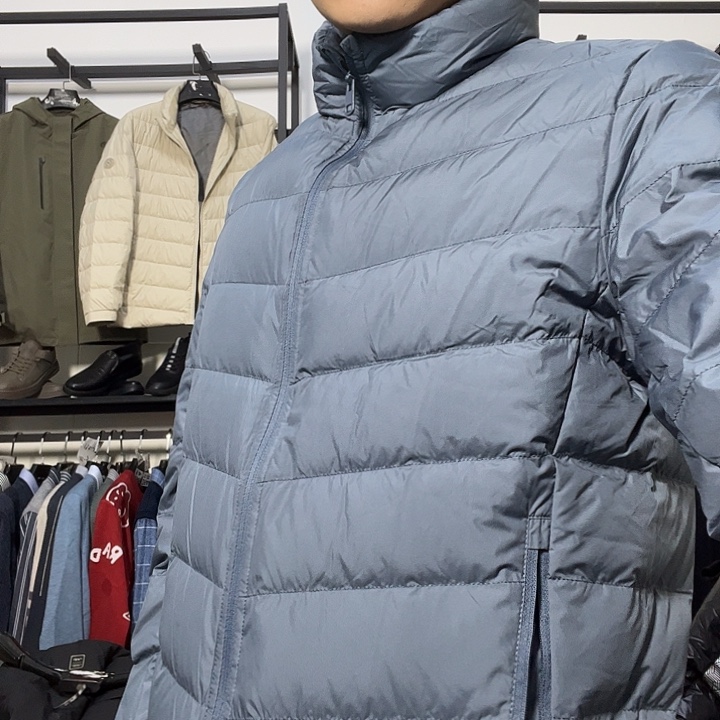 蓝色轻薄鸭180码男士