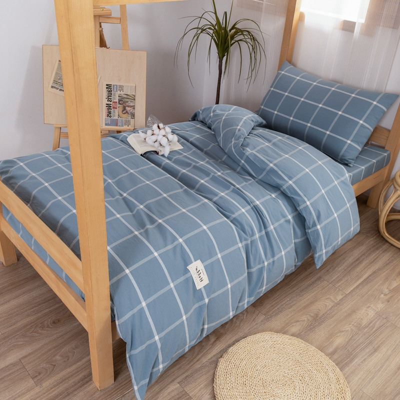 2025新款A类全棉色针织学生宿舍床单款三件套床垫套拉链款床笠款