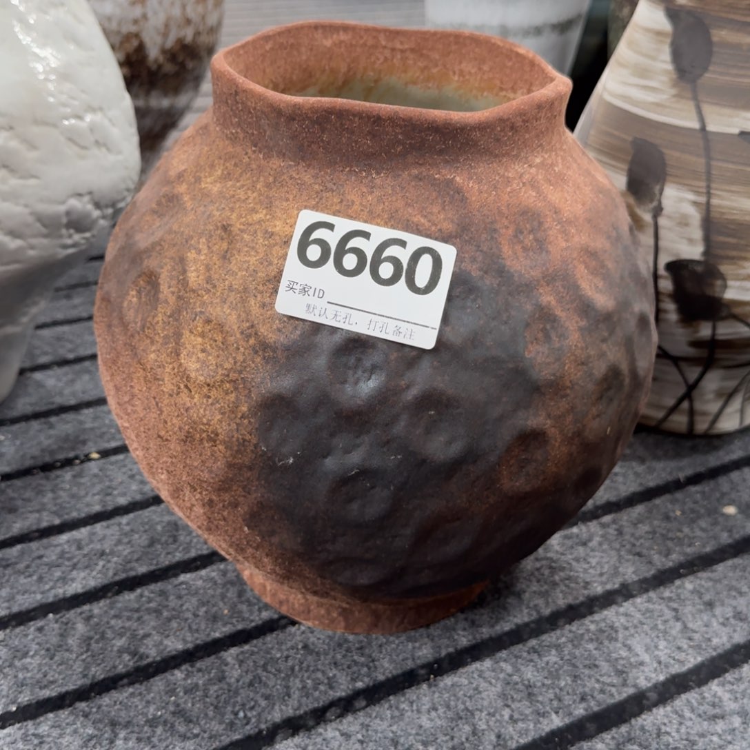上***店摆件景德镇高温花瓶编码6660默认无孔