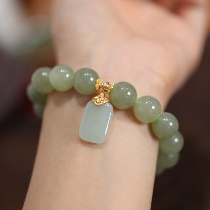 仿水晶手链 古风无事牌手链轻奢手工单圈小众设计国风女款饰品