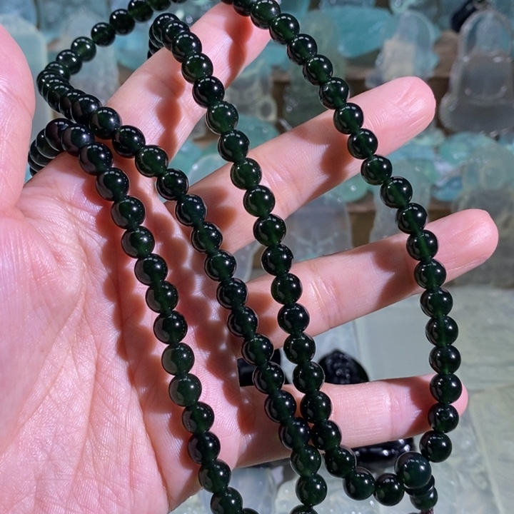 岫玉手串未镶嵌c**o手串