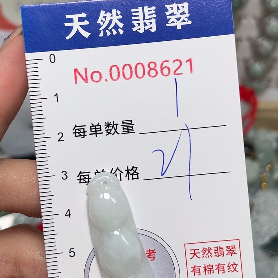翡翠未镶嵌颈饰豆子