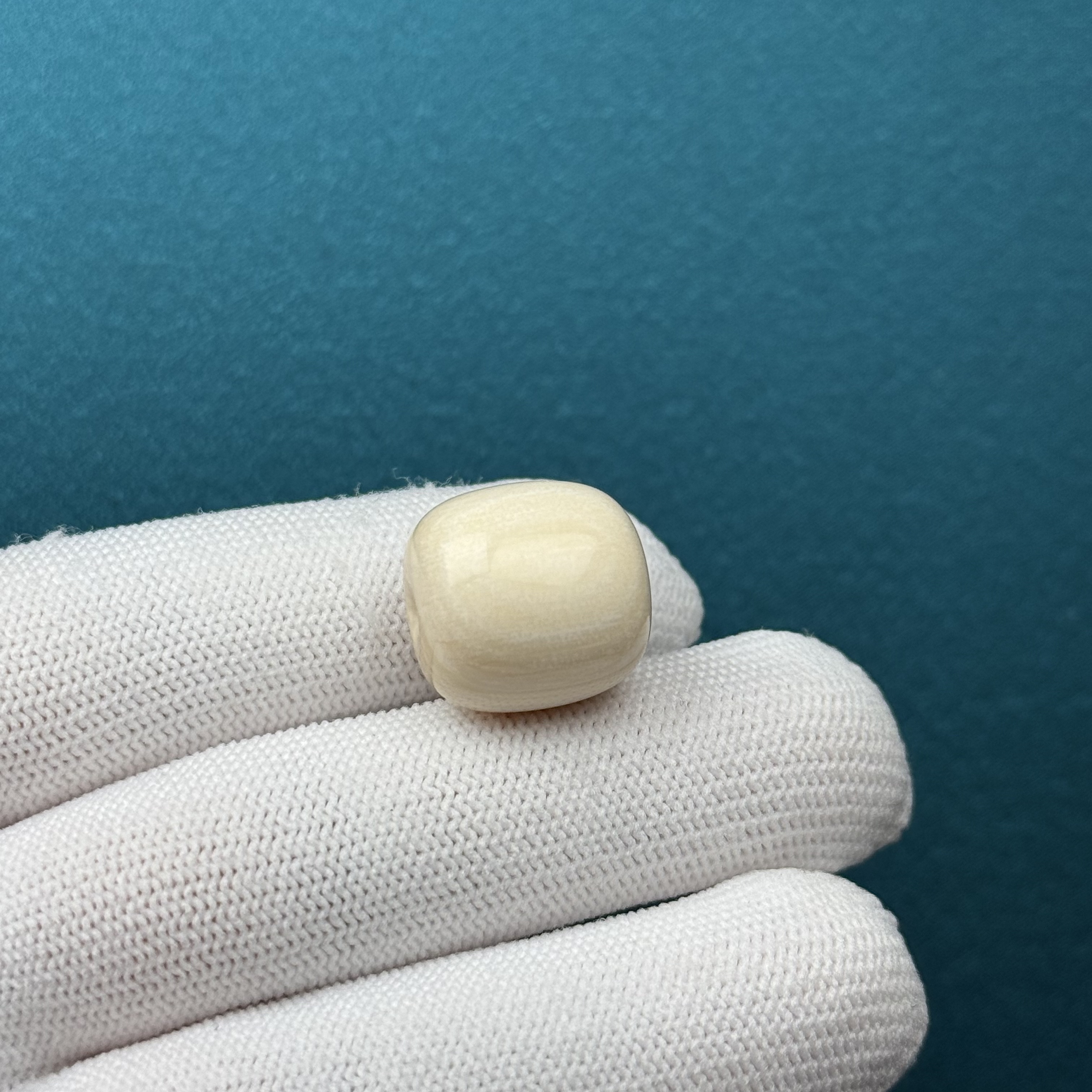 D49-71天然猛犸牙 桶珠15.8x16.2mm支持复检假一罚十