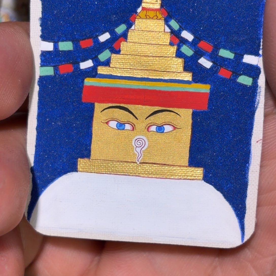 吊坠纯手绘热贡唐卡