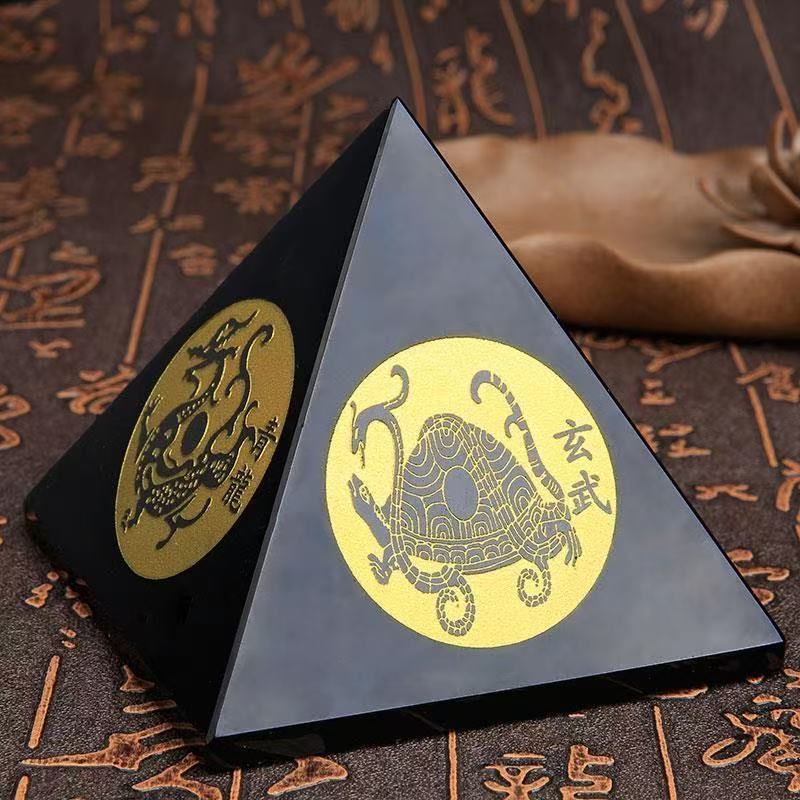 黑耀石四象金字塔能量发生器摆件四神兽青龙白虎朱雀多样性发一  