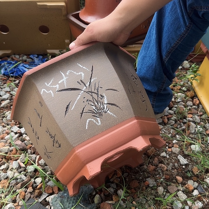 紫砂花盆盆景盆栽