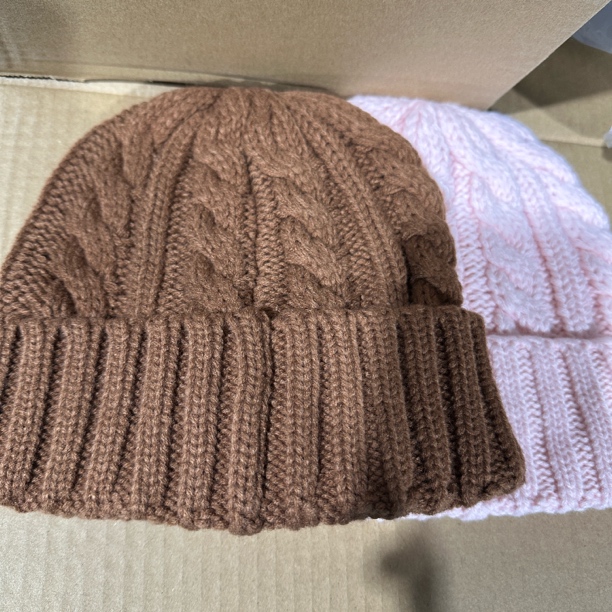 麻花编织情侣户外毛线帽