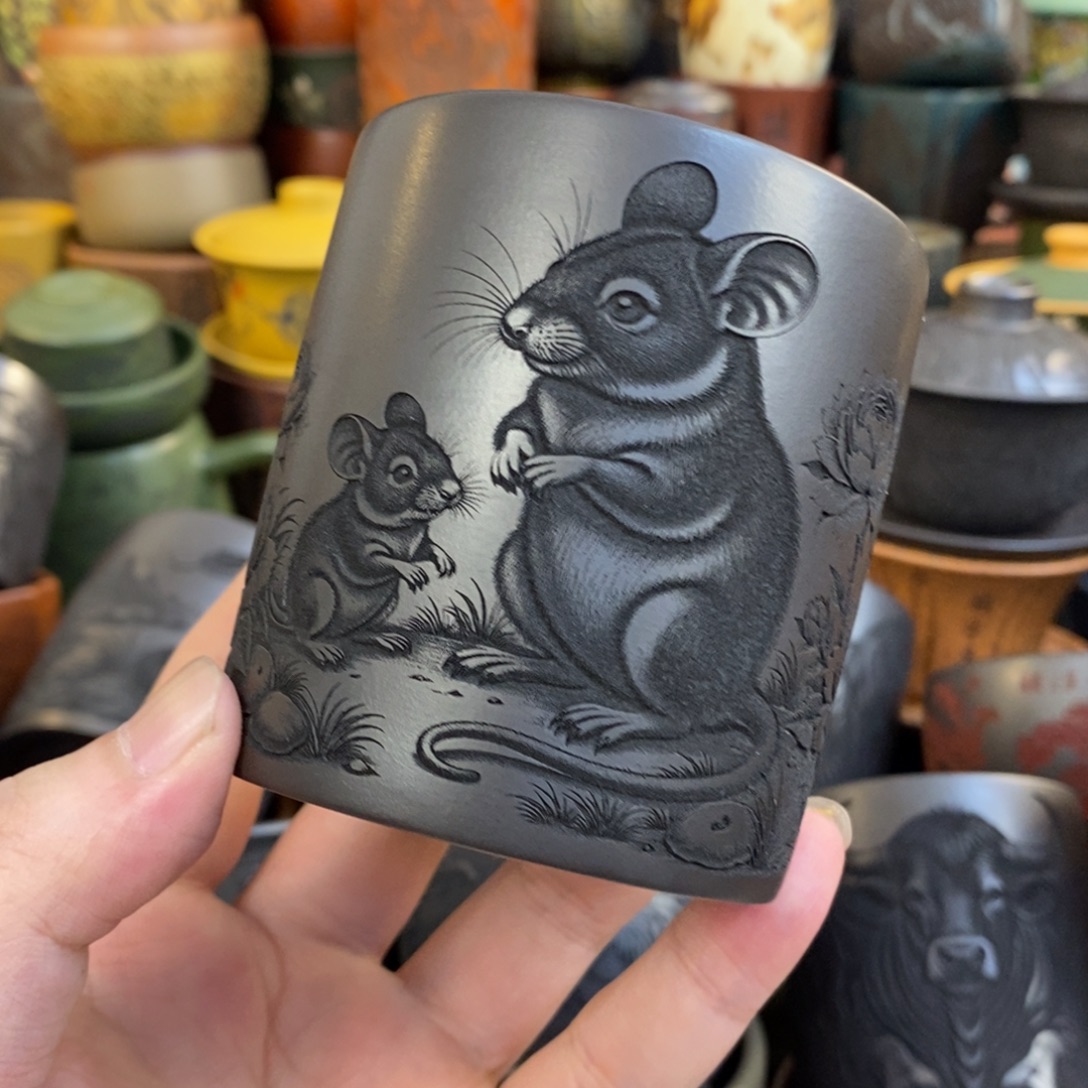 紫砂公道杯宜兴全手工紫砂杯