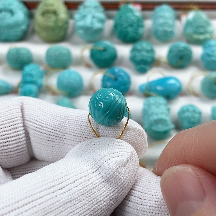 绿松石车挂未镶嵌尺寸12.5