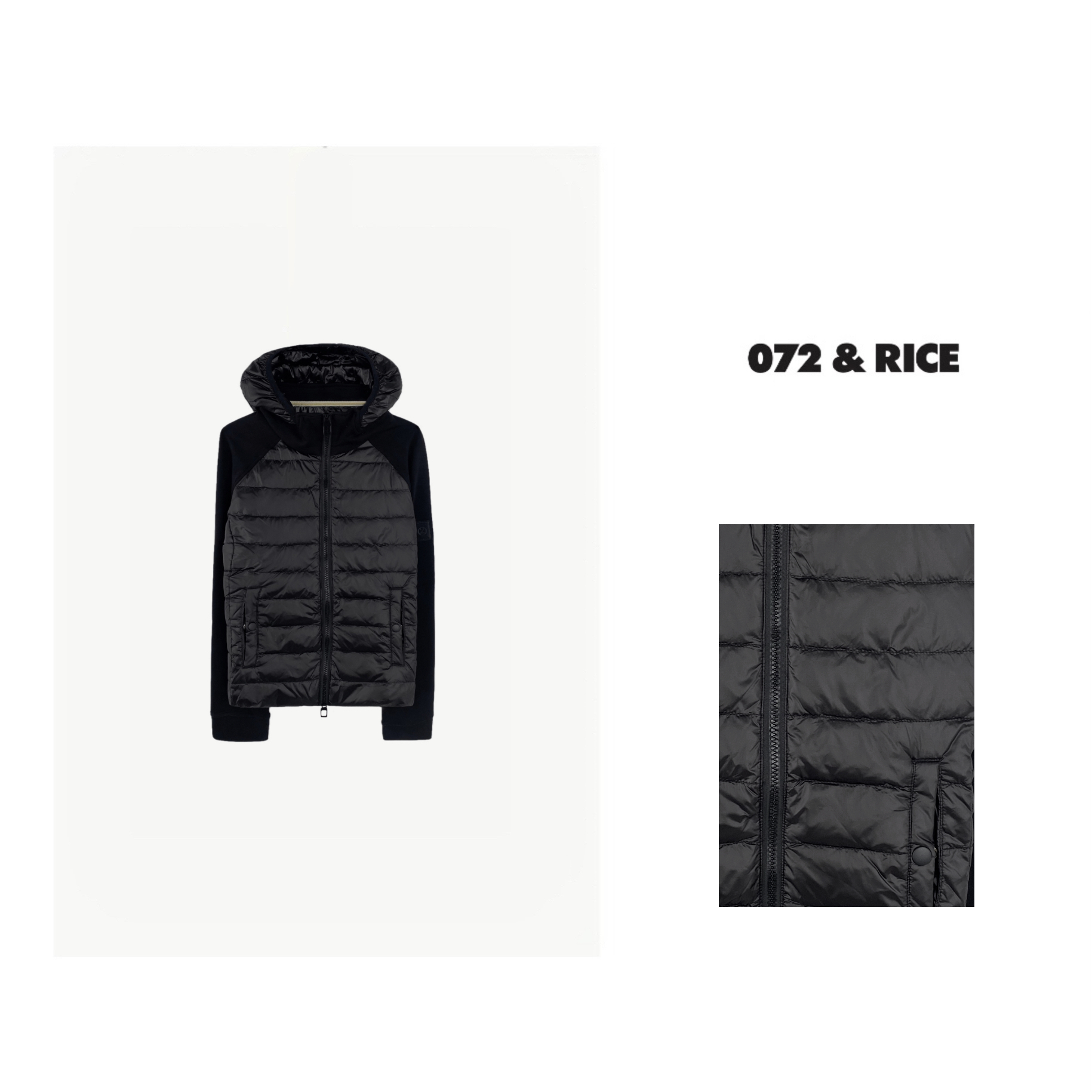 072 & RICE【贝嫂】秋冬季连帽拉链长袖羽绒服 QB004 FF126