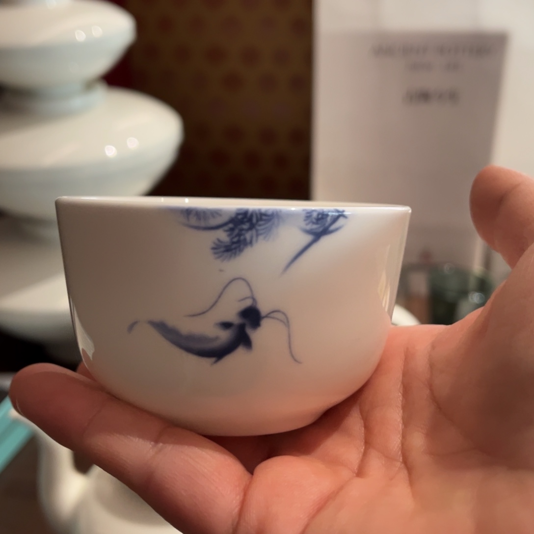 瓷片如遇的水百合杯