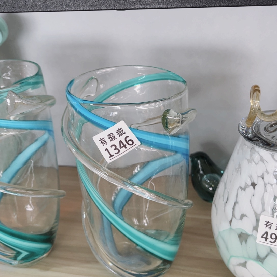 琉璃1346瑕疵 花瓶摆件