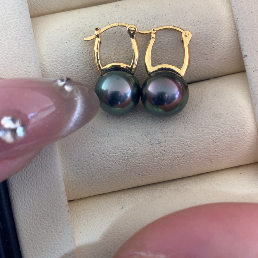 海水珍珠耳饰18K金镶嵌