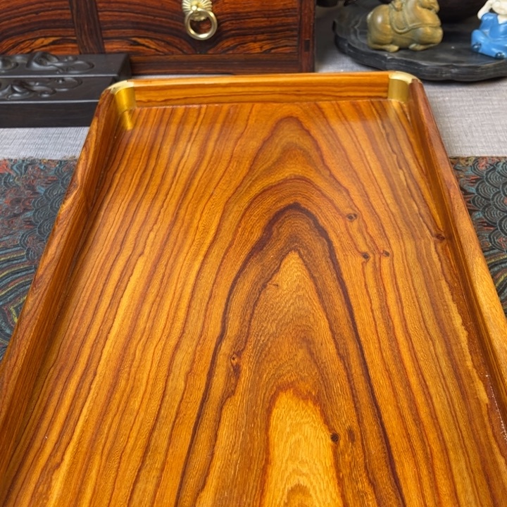 贡木小叶红檀收纳盘